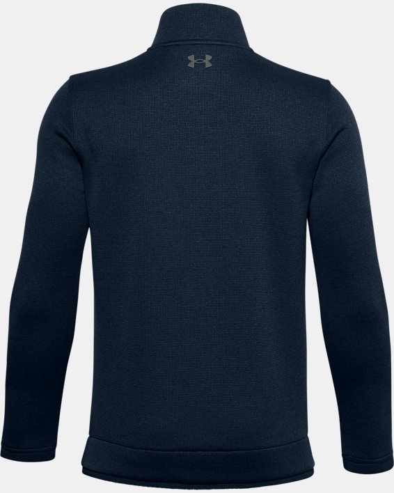 Boys' UA SweaterFleece ½ Zip, Navy, pdpMainDesktop image number 1